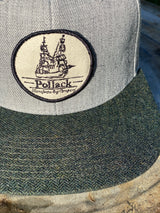HERRINGBONE GREEN BRIM SNAPBACK