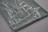 Green with Metallic Silver Print