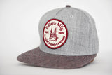 HERRINGBONE RED BRIM SNAPBACK