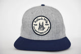 BLUE BRIM SNAPBACK