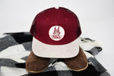 RED TRUCKER WITH TAN BRIM