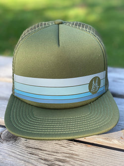 STRIPED GREEN TRUCKER 