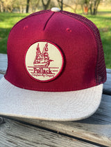 RED TRUCKER WITH TAN BRIM