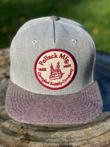 HERRINGBONE RED BRIM SNAPBACK