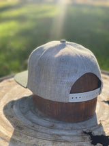 HERRINGBONE GREEN BRIM SNAPBACK