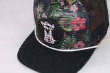 FLORAL WITH BLACK MESH OVERLAY TRUCKER
