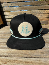 AQUA STRIPED SNAPBACK