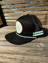 AQUA STRIPED SNAPBACK